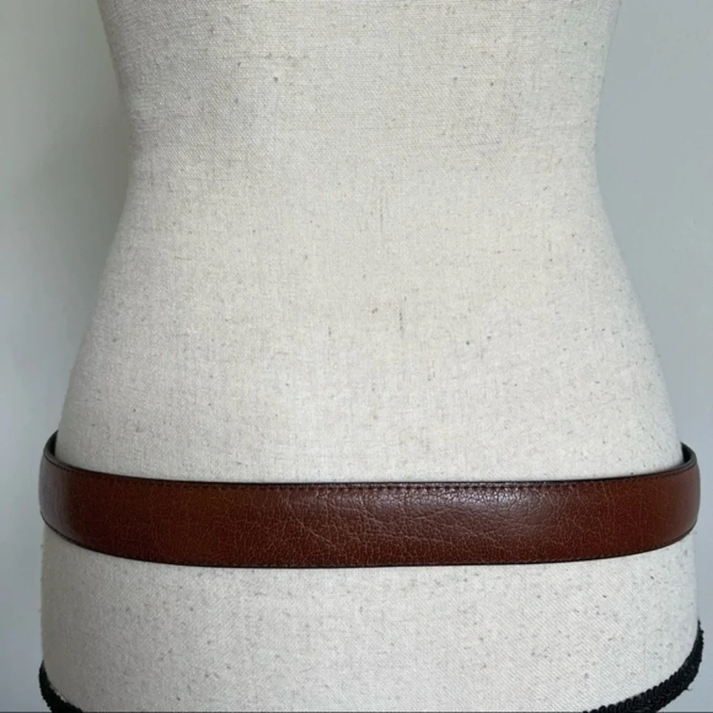 Vintage Handcrafted in America Genuine Leather Lined Brown Belt Size 36